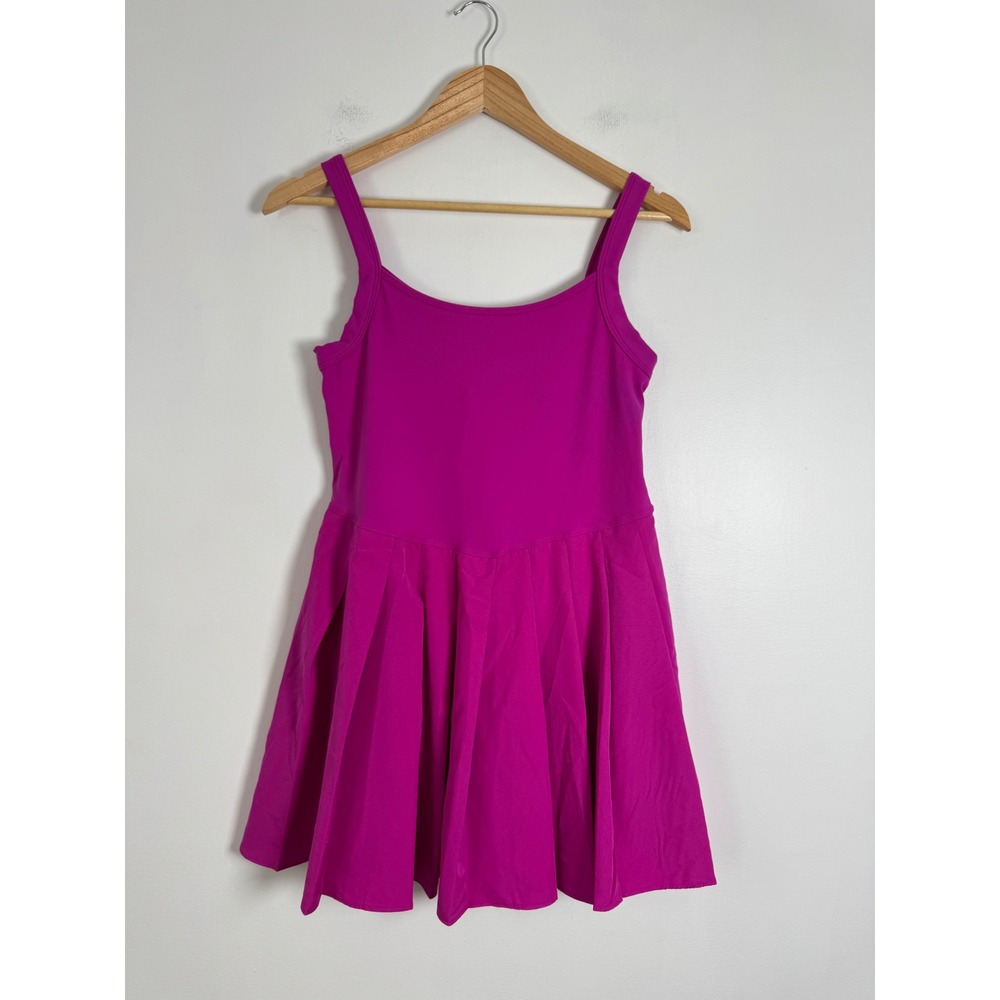 Barbiecore Unbranded Womens Medium Exercise Dress Magenta Pink Pleated Athletic